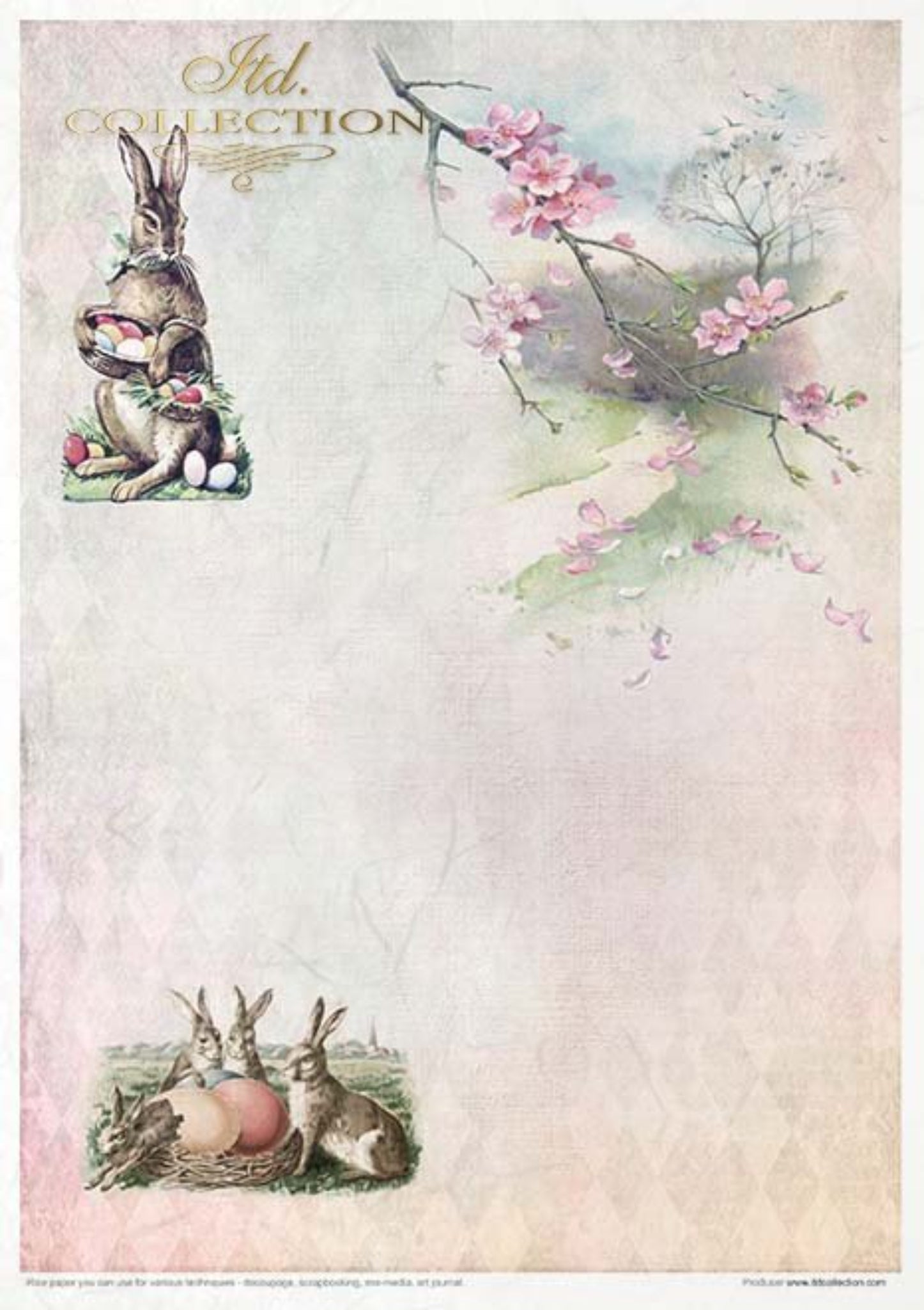Easter Bunny Rice Paper Set by ITD Collection, RP050, Pack of 11 – My ...
