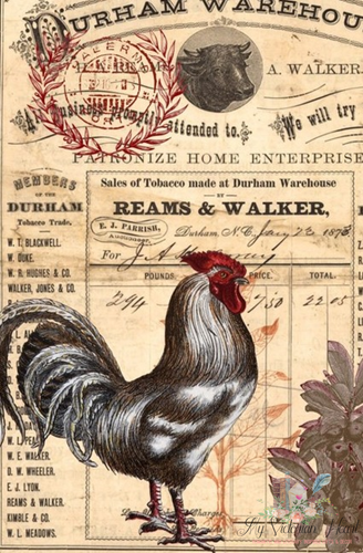 Red Rooster Decoupage Paper by Roycycled Treasures, Farmhouse, 20