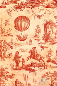 Red Toile Decoupage Paper by Roycycled Treasures, 20" x 30"