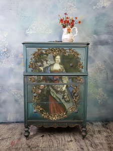 Redesign Prima A1 Decoupage Decor Rice Paper, Royal Garden, 33", Shown on Dresser Project