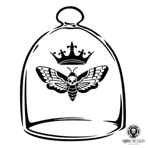 Roycycled Cloche Stencil by Roycycled Treasures, 12" x 12", with Butterfly and Crown