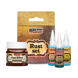 Pentart Rust Effect Set, 4 pc Natural Rust