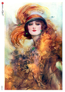 Scene 0067 by Paper Designs Washipaper, Autumn 1920s Lady, Decoupage