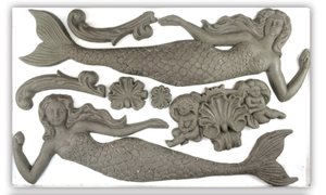 Sea Sisters Decor Moulds by Iron Orchid Designs, Mermaid Craft Mould Mold