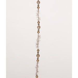 Silver and Gold Beaded Tinsel Garland by Bethany Lowe Designs