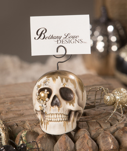 Bethany Lowe Skull Place Card Holder and Ornament