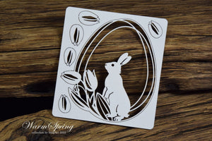 SnipArt Warm Spring - Chipboard Easter Egg with Bunny