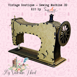 SnipArt Vintage Boutique Sewing Machine 3D Kit