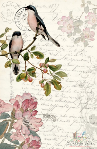 Spring Bird Decoupage Paper by Roycycled Treasures, 20