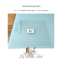 Load image into Gallery viewer, Clear Plastic Stamp Storage Sheet for Storing Rubber Stamps, 12&quot; x 12&quot;