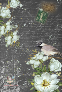 Summer Bird Decoupage Paper by Roycycled Treasures, 20" x 30"
