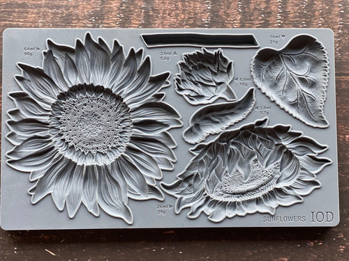 IOD Sunflowers Mould, Iron Orchid Designs Sunflower Mold
