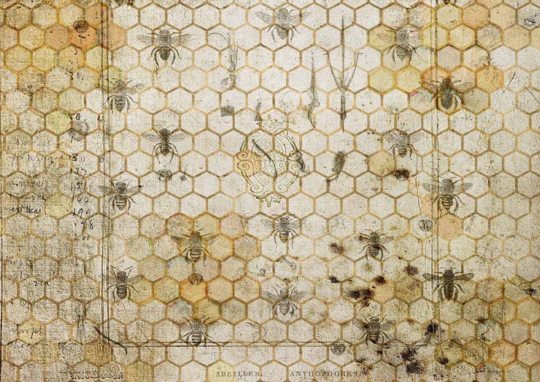 The Honeycomb Rice Paper by Decoupage Queen, Bees