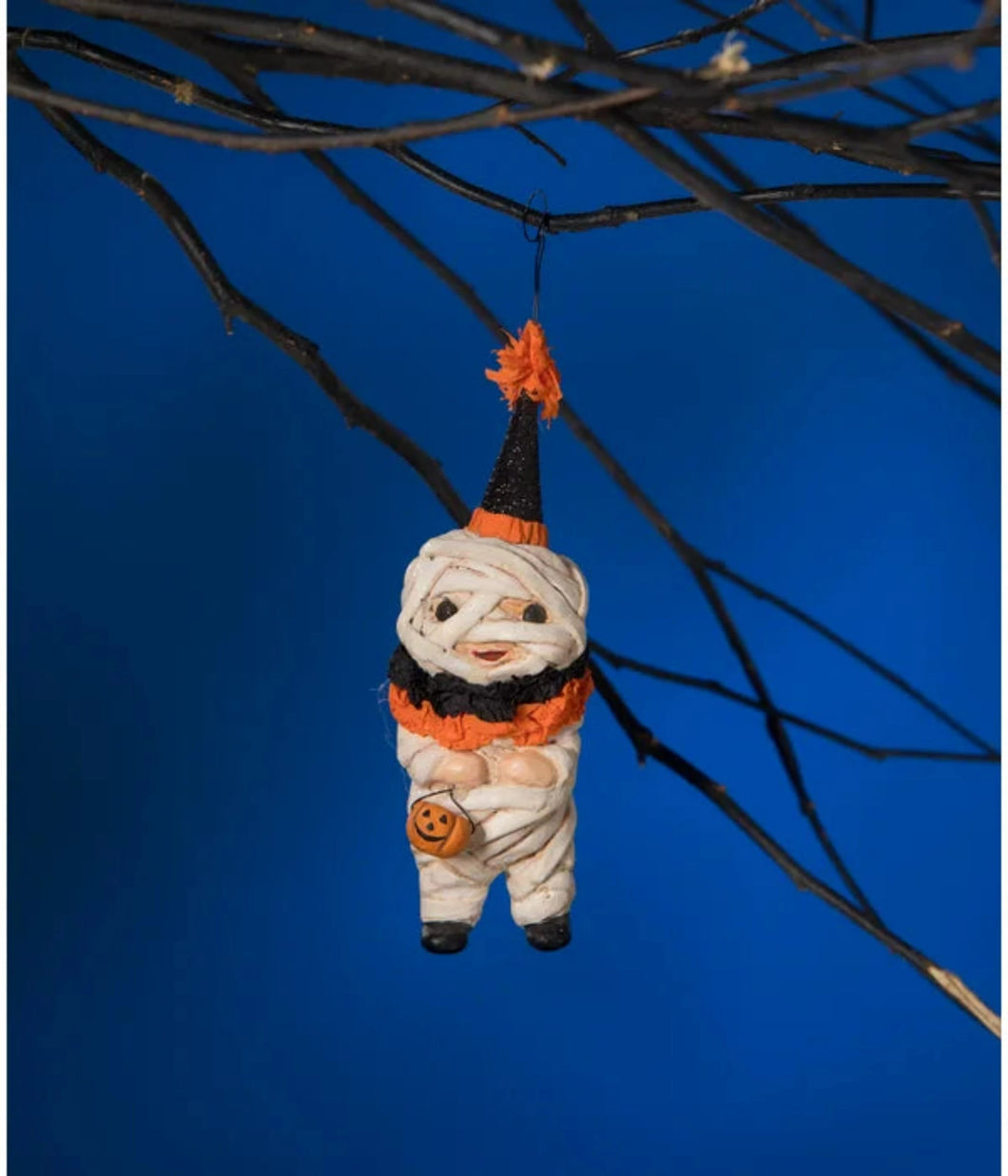 Bethany Lowe Designs Time to Unwind Mummy Ornament, Halloween Decoration