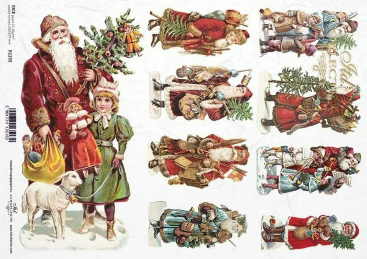 Victorian St Nicholas 10 Pack Rice Paper by ITD Collection, R1298 A4 ...