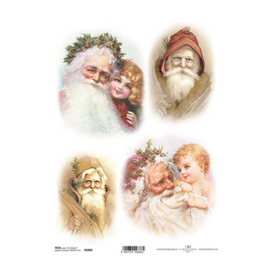 ITD Collection Rice Paper Victorian St. Nick Portraits, R10005, A4
