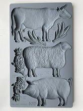 Load image into Gallery viewer, IOD Village Market Mould, Cow, Sheep, Pig, Farmhouse Mold by Iron Orchid Designs