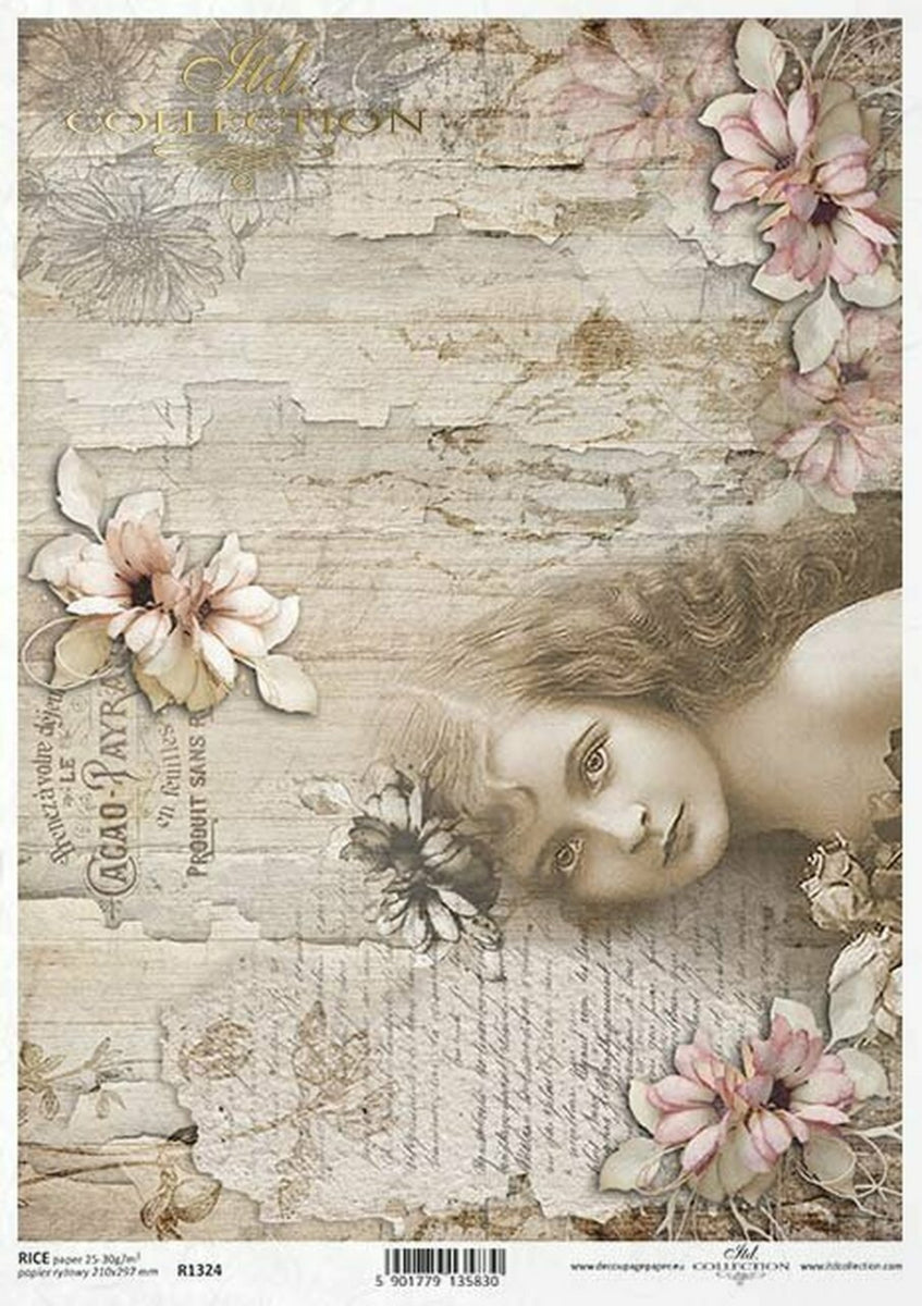Vintage Girl Rice Paper, R1324 by ITD Collection – My Victorian Heart