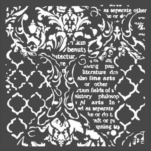 Stamperia Wallpaper, Music and Writings Stencil, 7