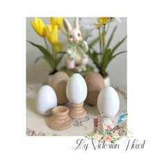 Load image into Gallery viewer, White Wooden Hen Eggs 2.50 inches