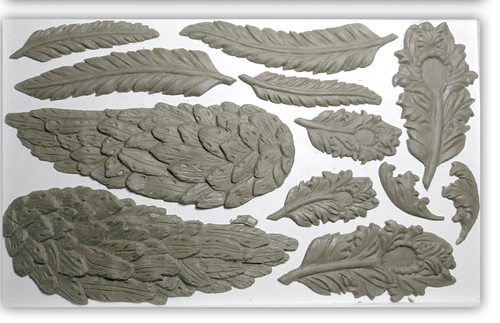 Iron Orchid Designs Wings and Feathers Decor Moulds, Molds, IOD