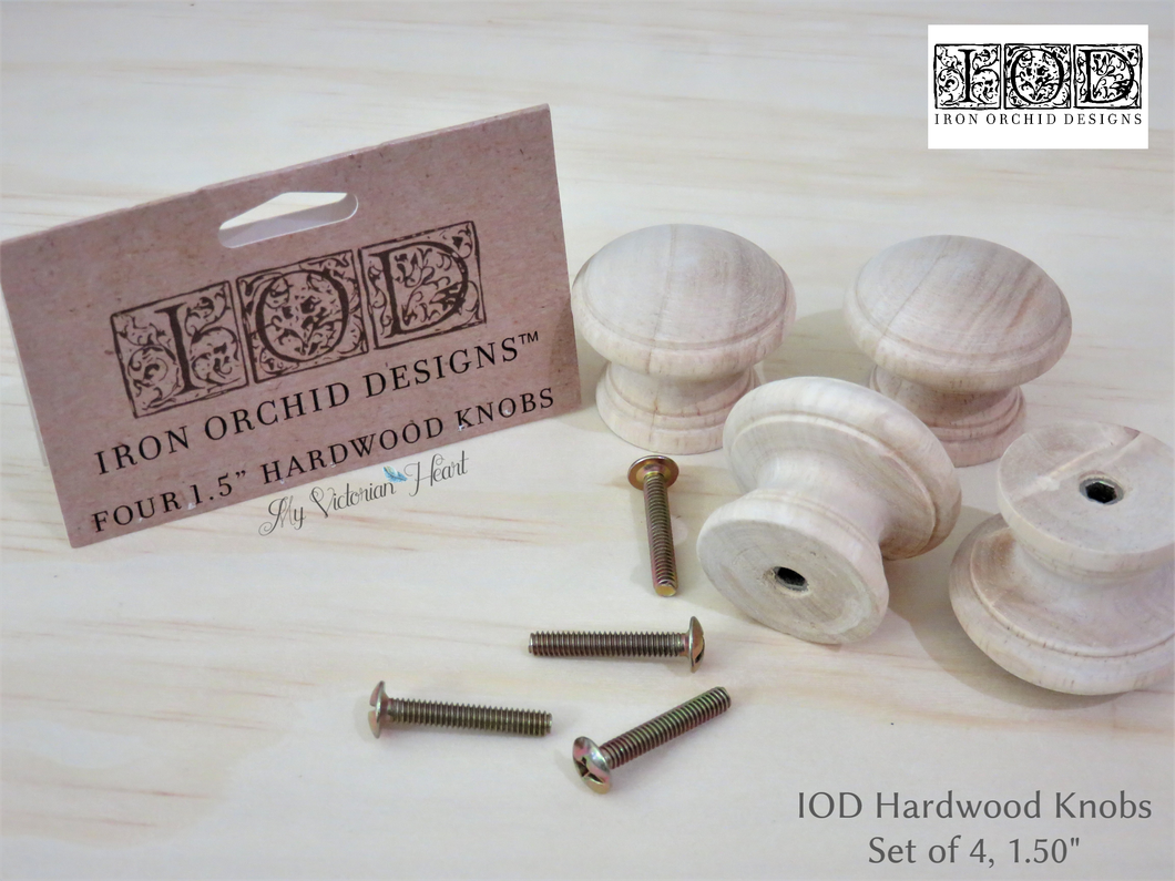 IOD Hardwood Knobs, Set of 4, 1.50