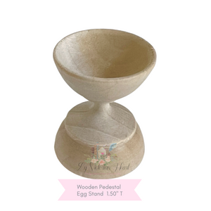 Unfinished Wooden Pedestal Egg Stand, 1.5 inches