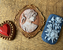 Load image into Gallery viewer, IOD Cameos Mould View of Painted Castings, Iron Orchid Designs Cameo Mold
