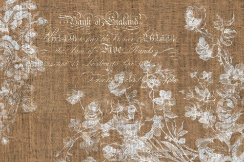 Floral Burlap - Landscape Decoupage Paper by Roycycled Treasures