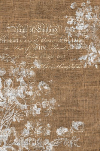 Floral Burlap - Portrait Decoupage Paper by Roycycled Treasures