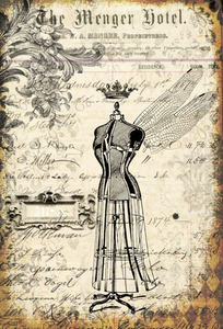 Roycycled Treasures Grunge Dress Form Decoupage Paper