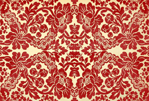 Red Damask Decoupage Tissue Paper by Roycycled Treasures